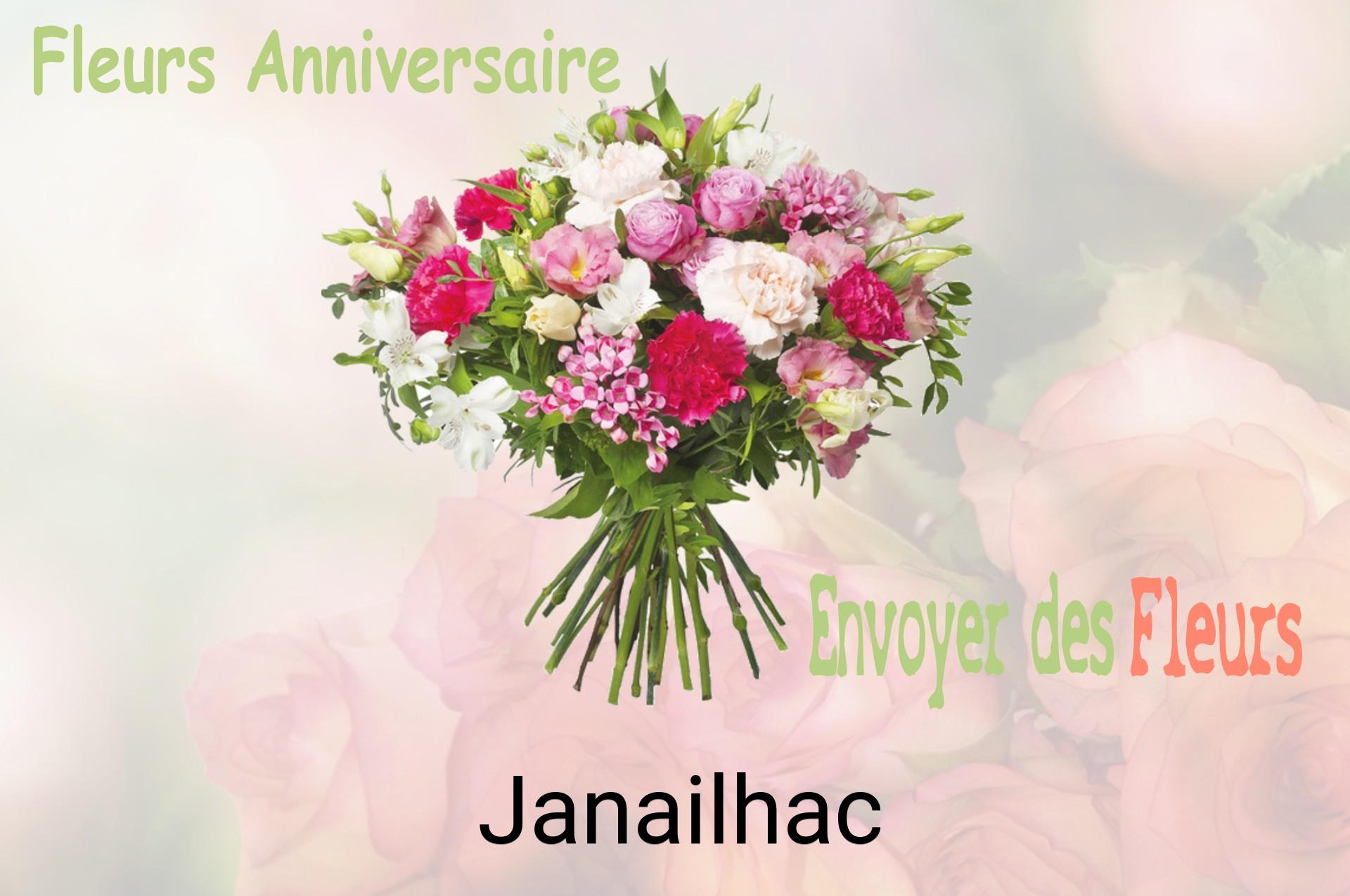 Bouquet de fleurs d’anniversaire livré à Janailhac